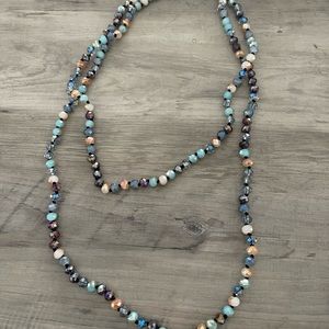 Long sparkly beaded necklace